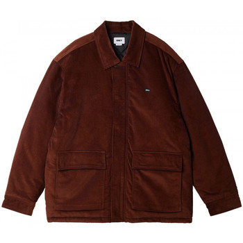 Υφασμάτινα Άνδρας Σακάκι / Blazers Obey Rico cord jacket Brown
