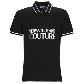 Υφασμάτινα Άνδρας Πόλο με κοντά μανίκια  Versace Jeans Couture GAGT03-899 Black / Άσπρο