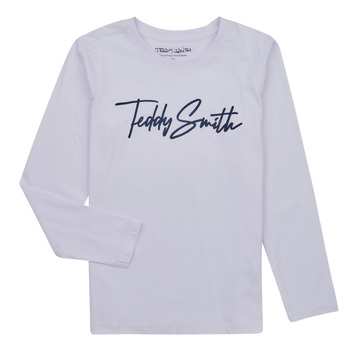 Υφασμάτινα Αγόρι Μπλουζάκια με μακριά μανίκια Teddy Smith T-EVAN ML JR Άσπρο