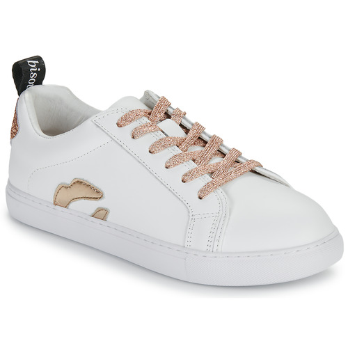 Παπούτσια Γυναίκα Χαμηλά Sneakers Bons baisers de Paname BETTYS METALIC ROSE GOLD LACE Άσπρο / Ροζ / Χρυσο