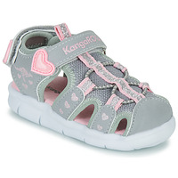 Παπούτσια Κορίτσι Σπορ σανδάλια Kangaroos K-Mini Grey / Ροζ