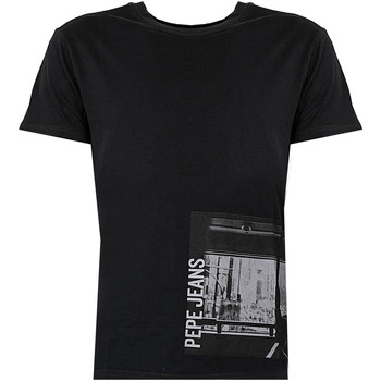 Υφασμάτινα Άνδρας T-shirt με κοντά μανίκια Pepe jeans PM508523 | Strom Black