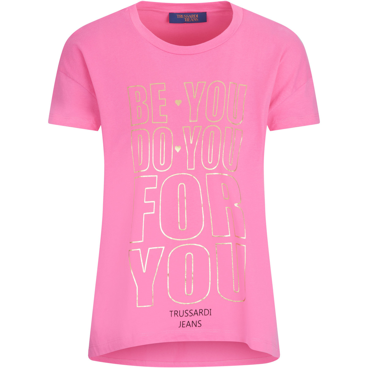 Υφασμάτινα Γυναίκα T-shirt με κοντά μανίκια Trussardi  Ροζ