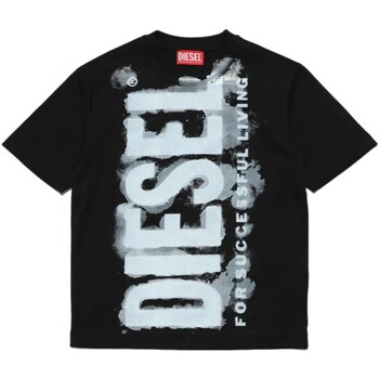 Υφασμάτινα Αγόρι T-shirt με κοντά μανίκια Diesel J01131-KYAR1 Black