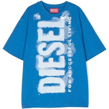 Υφασμάτινα Αγόρι T-shirt με κοντά μανίκια Diesel J01131-KYAR1 Μπλέ