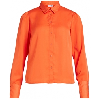Υφασμάτινα Γυναίκα Μπλούζες Vila Shirt Renny L/S - Tigerlilly Orange