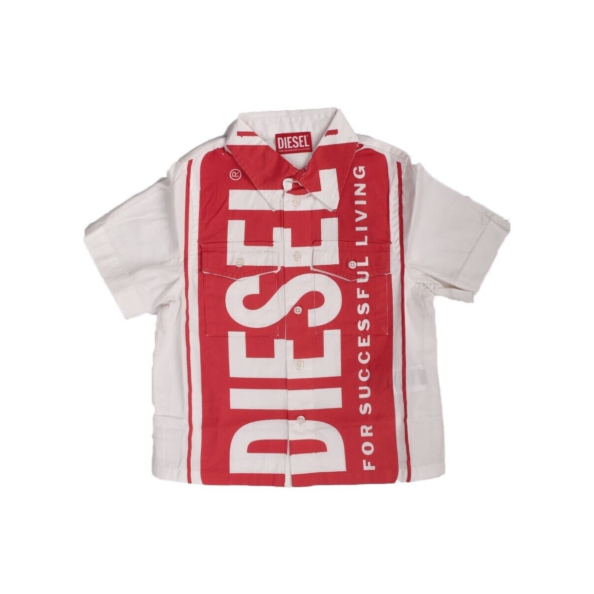 Υφασμάτινα Αγόρι T-shirt με κοντά μανίκια Diesel J01137 Άσπρο
