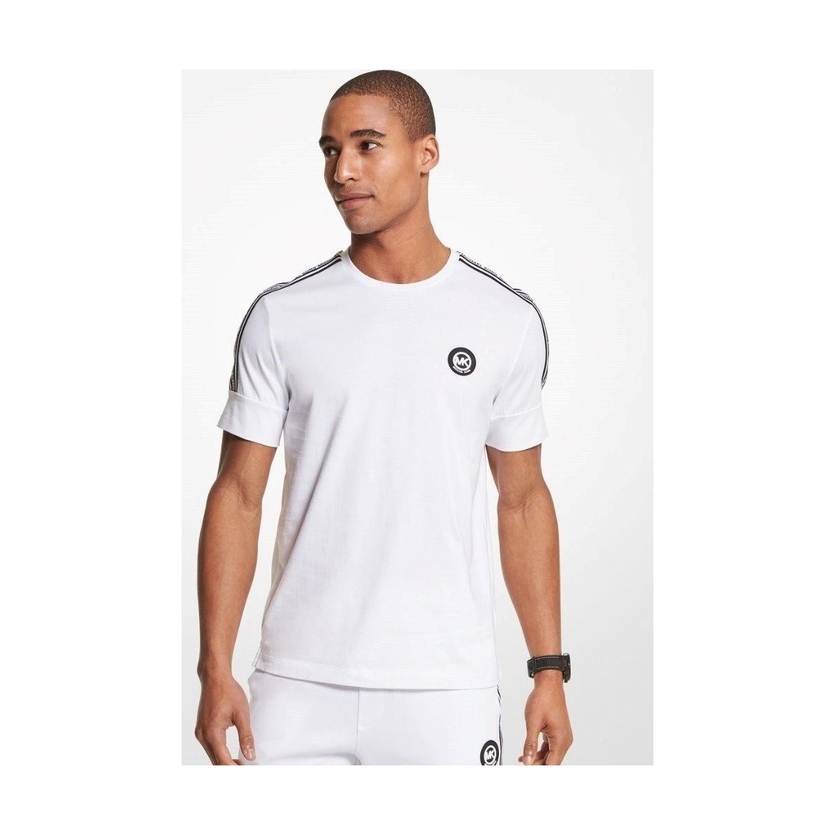 Υφασμάτινα Άνδρας T-shirt με κοντά μανίκια MICHAEL Michael Kors CS250Q91V2 NEW EVERGREEN LOGO TEE Άσπρο