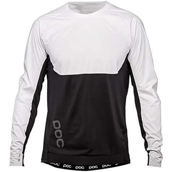 Υφασμάτινα Άνδρας T-shirts & Μπλούζες Poc 52300-8001 RACEDAY DH JERSEY HYDROGEN WHITE/URANIUM BLACK Multicolour