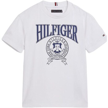 Υφασμάτινα Αγόρι T-shirt με κοντά μανίκια Tommy Hilfiger KB0KB08038 Άσπρο
