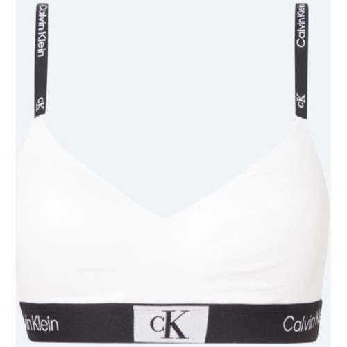 Υφασμάτινα Γυναίκα Αθλητικά μπουστάκια  Calvin Klein Jeans 000QF7218E100 LGHT LINED BRALETTE Άσπρο