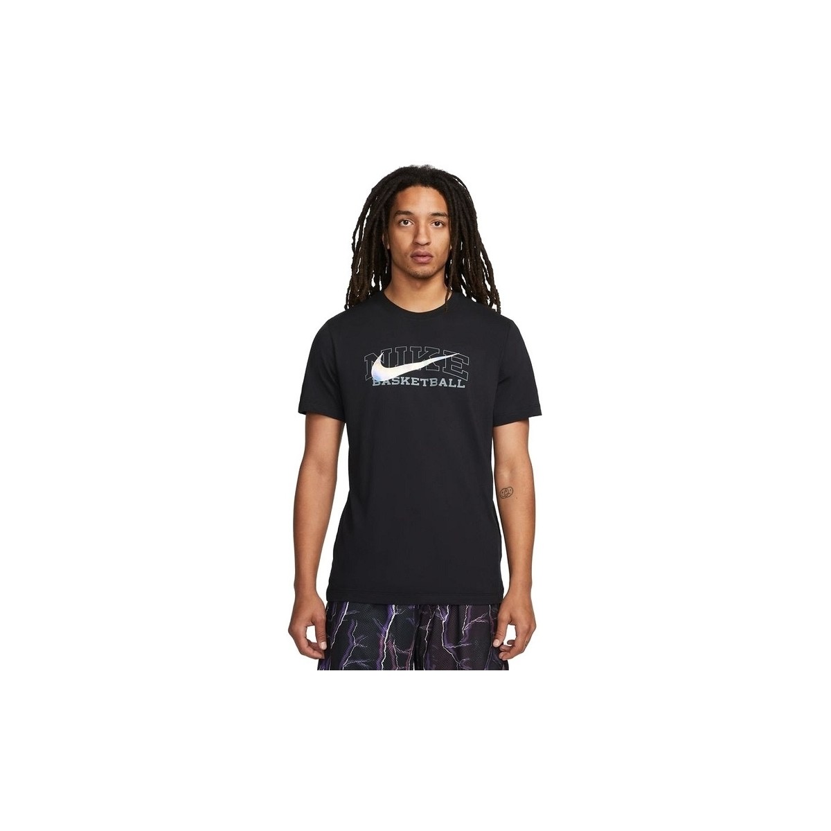 Υφασμάτινα Άνδρας T-shirts & Μπλούζες Nike TEE SWOOSH Black