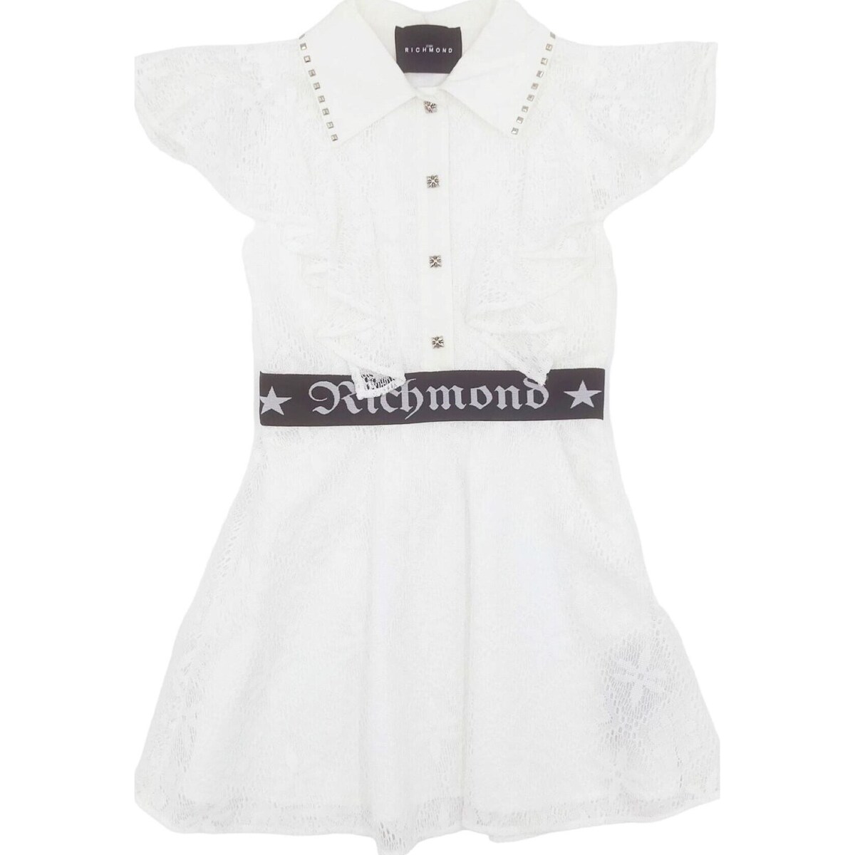 Υφασμάτινα Κορίτσι Μακριά Φορέματα John Richmond RGP23027VE Άσπρο