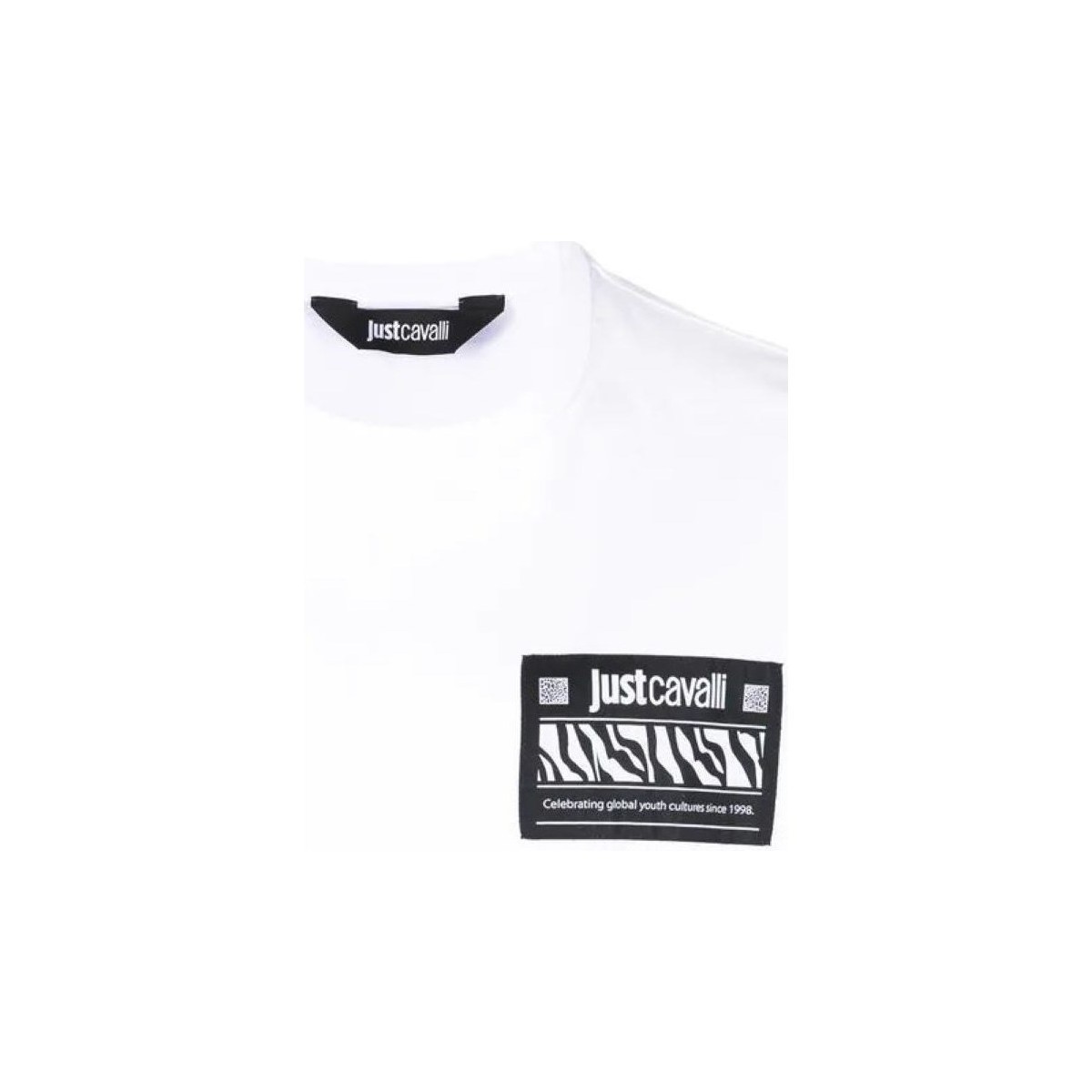 Υφασμάτινα Άνδρας T-shirt με κοντά μανίκια Roberto Cavalli 74OBHI03-CJ400 Άσπρο