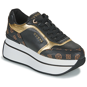 Παπούτσια Γυναίκα Χαμηλά Sneakers Guess CAMRIO Black / Gold / Brown