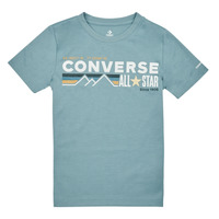 Υφασμάτινα Αγόρι T-shirt με κοντά μανίκια Converse WORDMARKCHESTSTRIPE Μπλέ