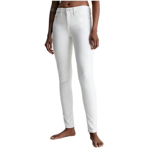 Υφασμάτινα Γυναίκα Παντελόνια Calvin Klein Jeans  Άσπρο