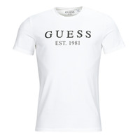 Υφασμάτινα Άνδρας T-shirt με κοντά μανίκια Guess CN SS TEE Άσπρο