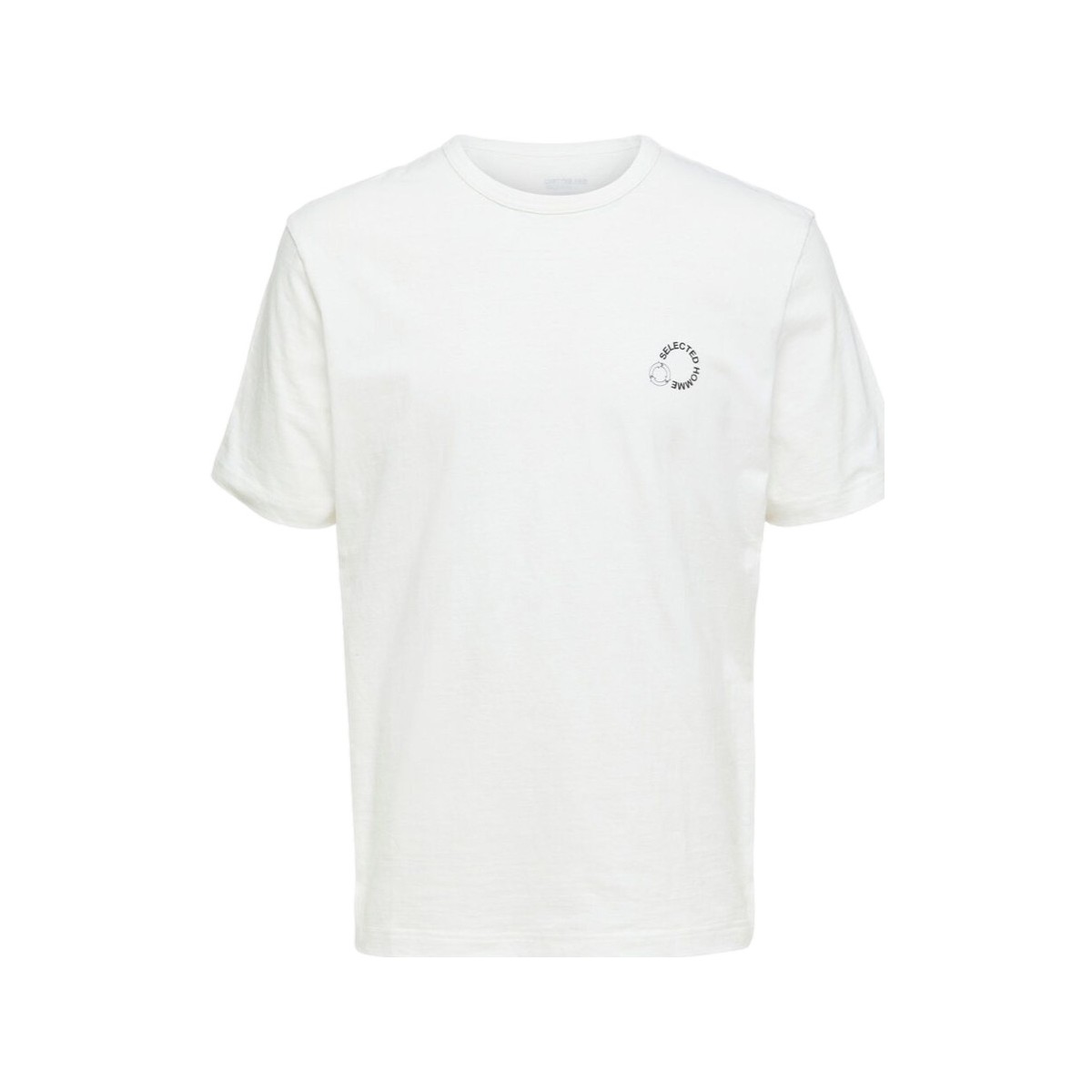T-shirts & Polos Selected Logo Print T-Shirt - Cloud Dancer