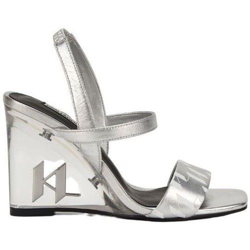 Παπούτσια Γυναίκα Σανδάλια / Πέδιλα Karl Lagerfeld KL34610 ICE WEDGE Silver