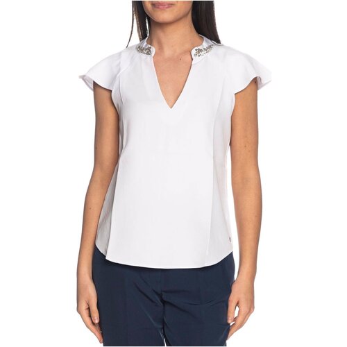 Υφασμάτινα Γυναίκα T-shirts & Μπλούζες Guess W3GH79 WB4H2 Άσπρο