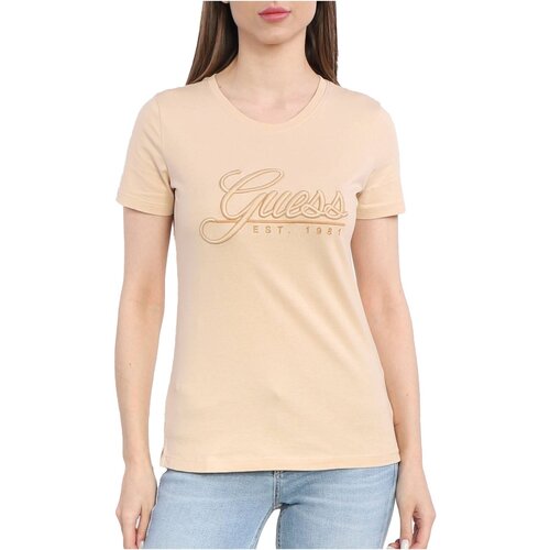 Υφασμάτινα Γυναίκα T-shirts & Μπλούζες Guess W3GI36 I3Z14 Orange