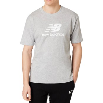 Υφασμάτινα T-shirt με κοντά μανίκια New Balance 209019 Grey