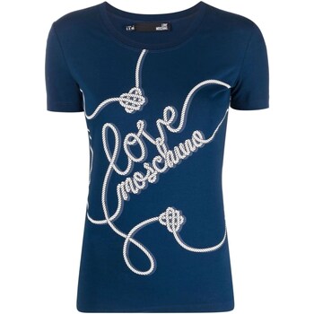 Υφασμάτινα Γυναίκα T-shirt με κοντά μανίκια Love Moschino W4H1939E1951 Μπλέ