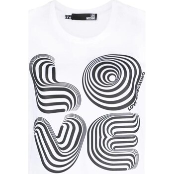 Υφασμάτινα Γυναίκα T-shirt με κοντά μανίκια Love Moschino W4F154DM3876 Άσπρο