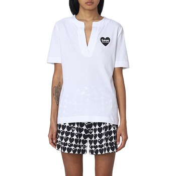Υφασμάτινα Γυναίκα T-shirt με κοντά μανίκια Love Moschino W4H8480M3876 Άσπρο