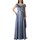 Υφασμάτινα Γυναίκα Μακριά Φορέματα Impero Couture FL3176 Μπλέ