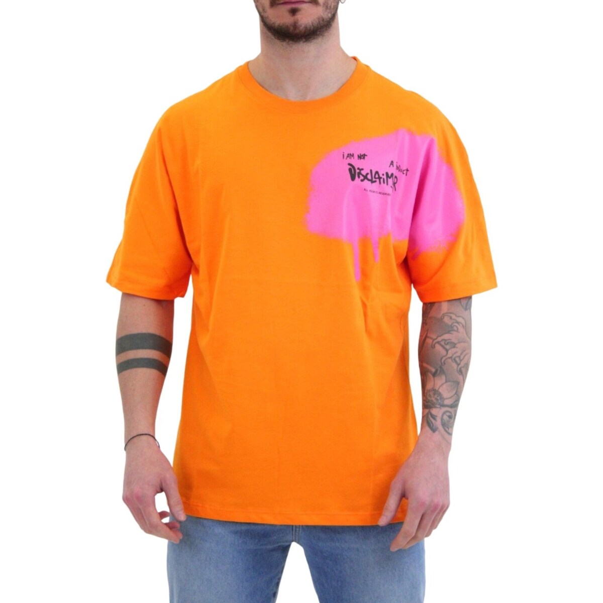 Υφασμάτινα Άνδρας T-shirt με κοντά μανίκια Disclaimer 53426 Orange