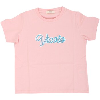 Υφασμάτινα Κορίτσι T-shirt με κοντά μανίκια Vicolo 3146M0778 Ροζ