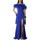 Υφασμάτινα Γυναίκα Μακριά Φορέματα Impero Couture KD2107 Μπλέ