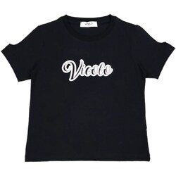 Υφασμάτινα Κορίτσι T-shirt με κοντά μανίκια Vicolo 3146M0778 Black