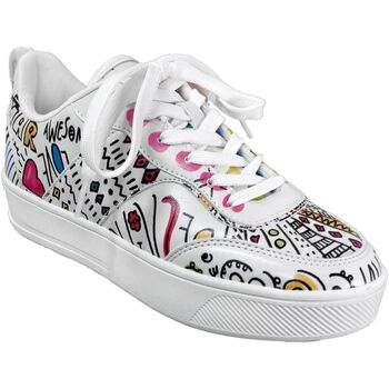 Παπούτσια Γυναίκα Χαμηλά Sneakers Desigual Fancy lettering Multicolour