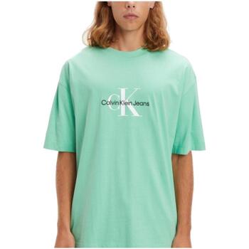Υφασμάτινα Άνδρας T-shirt με κοντά μανίκια Calvin Klein Jeans  Green