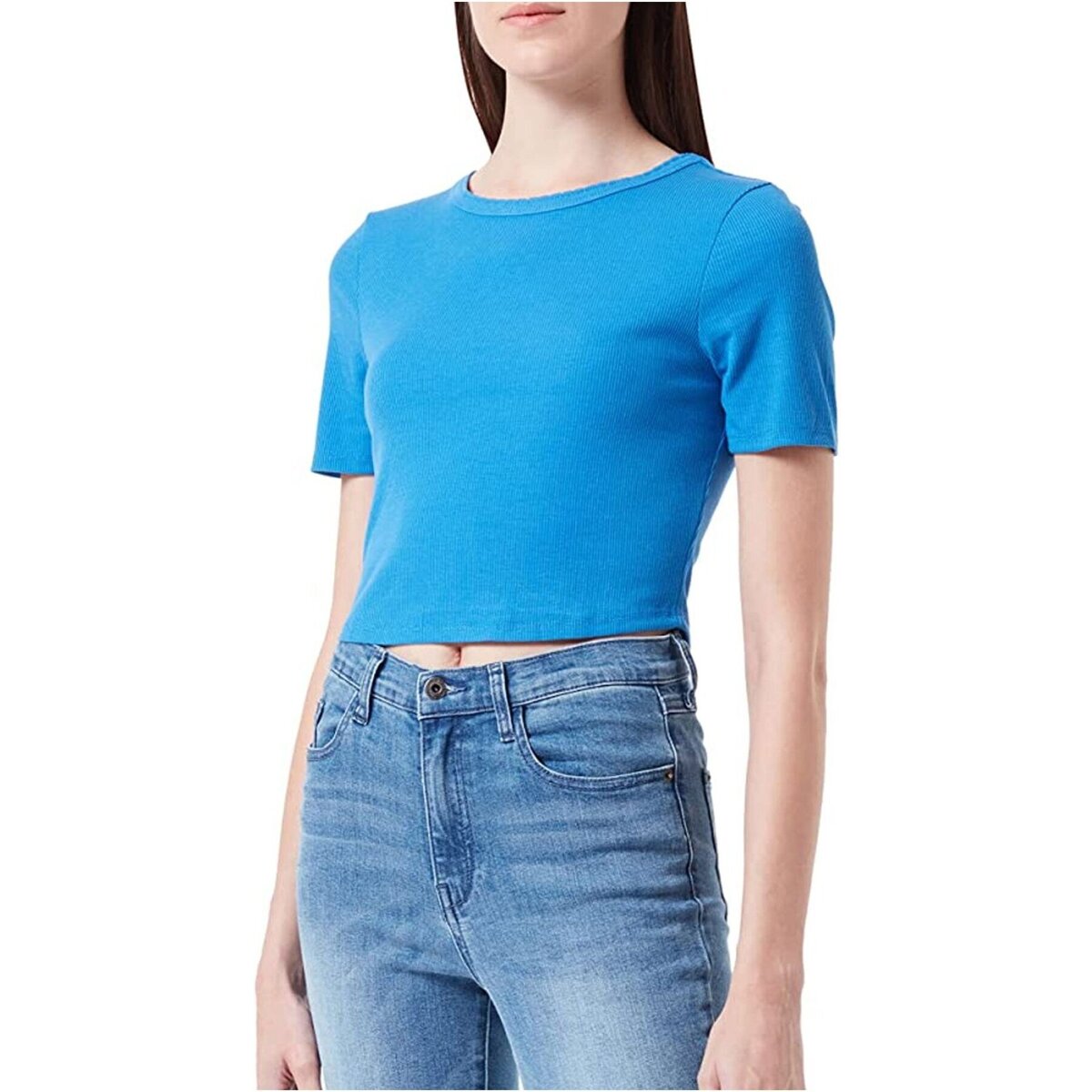 T-shirts & Polos Only ONLMAJA L/S CROPPED PLAIN TOP JRS