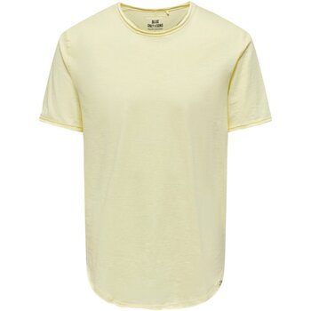 Υφασμάτινα Άνδρας T-shirt με κοντά μανίκια Only&sons ONSBENNE LONGY SS TEE NF 7822 NOOS Yellow