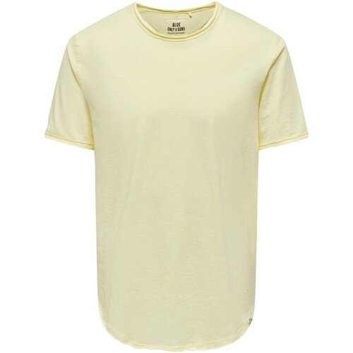 Υφασμάτινα Άνδρας T-shirt με κοντά μανίκια Only&sons ONSBENNE LONGY SS TEE NF 7822 NOOS Yellow