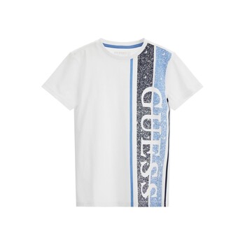 Υφασμάτινα Αγόρι T-shirt με κοντά μανίκια Guess L3YI34 Άσπρο / Μπλέ