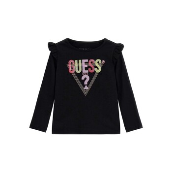 Υφασμάτινα Κορίτσι Μπλουζάκια με μακριά μανίκια Guess K3BI15 Black