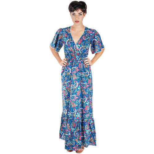 Υφασμάτινα Γυναίκα Μακριά Φορέματα Isla Bonita By Sigris Φόρεμα Midi Μπλέ
