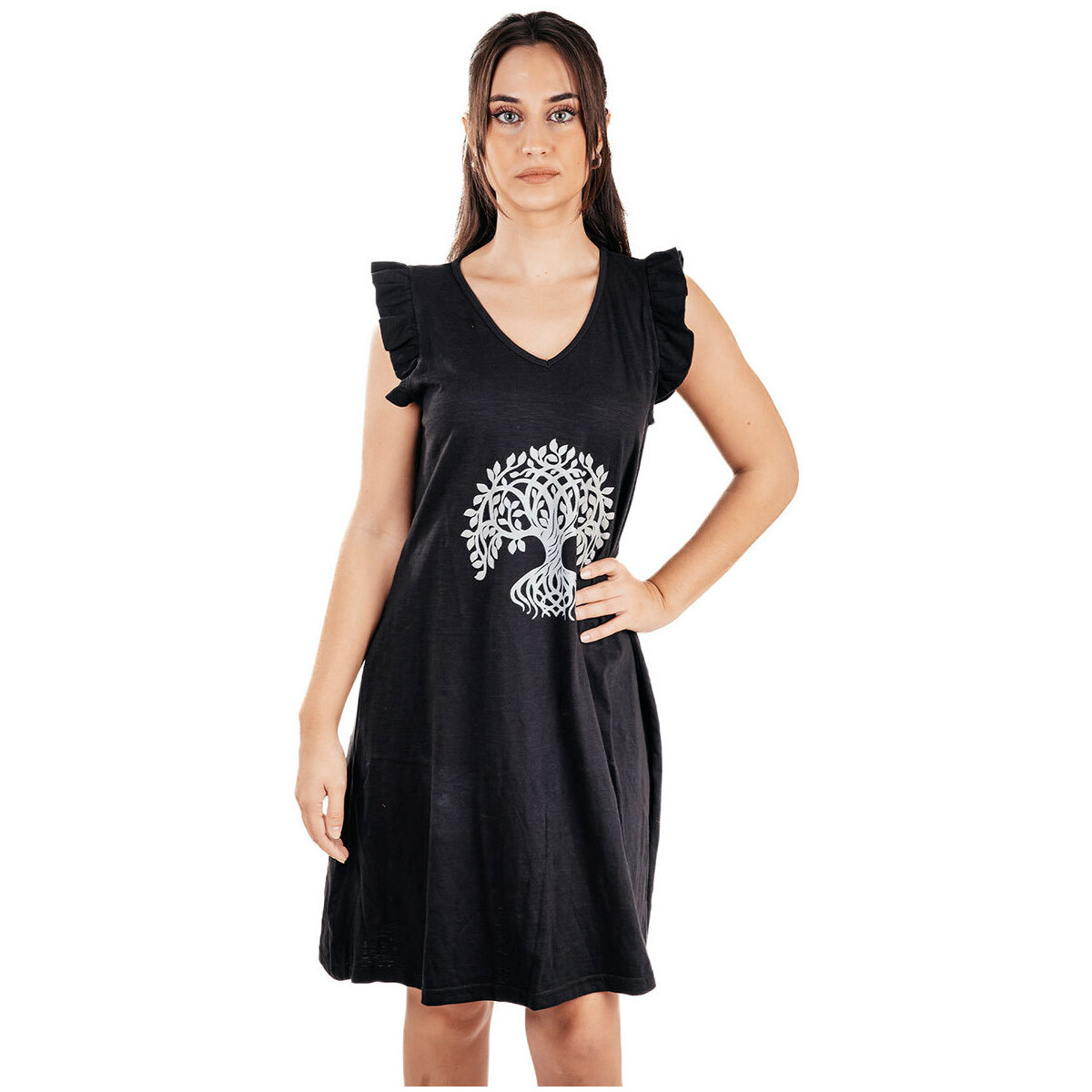 Υφασμάτινα Γυναίκα Κοντά Φορέματα Isla Bonita By Sigris Κοντό Φόρεμα Black