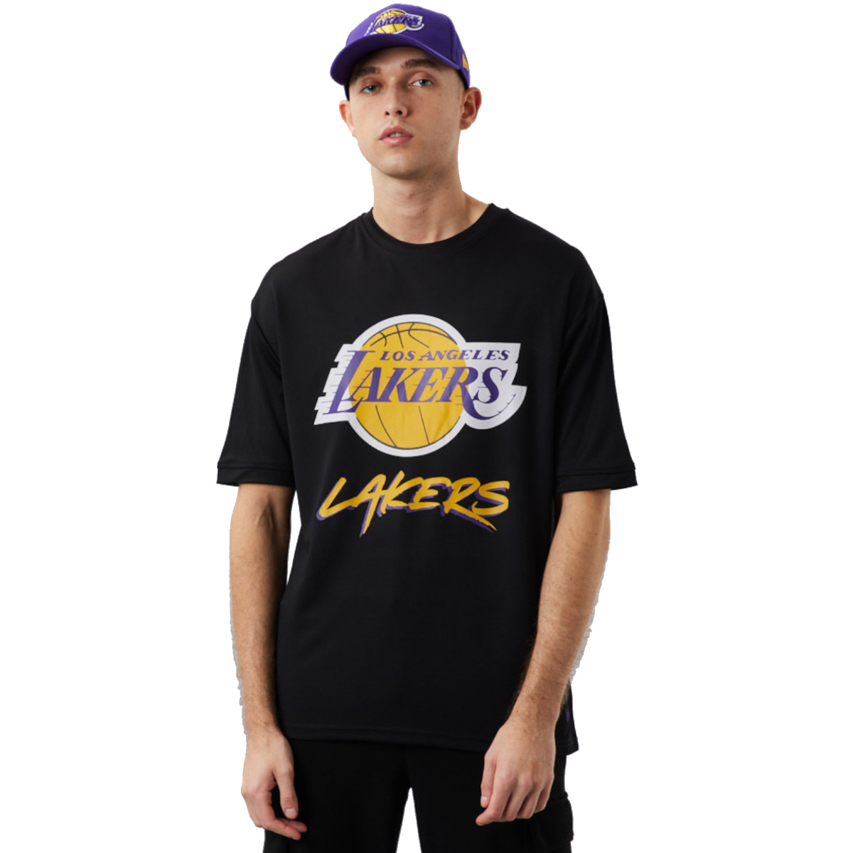 T-shirt με κοντά μανίκια New-Era NBA Los Angeles Lakers Script Mesh Tee