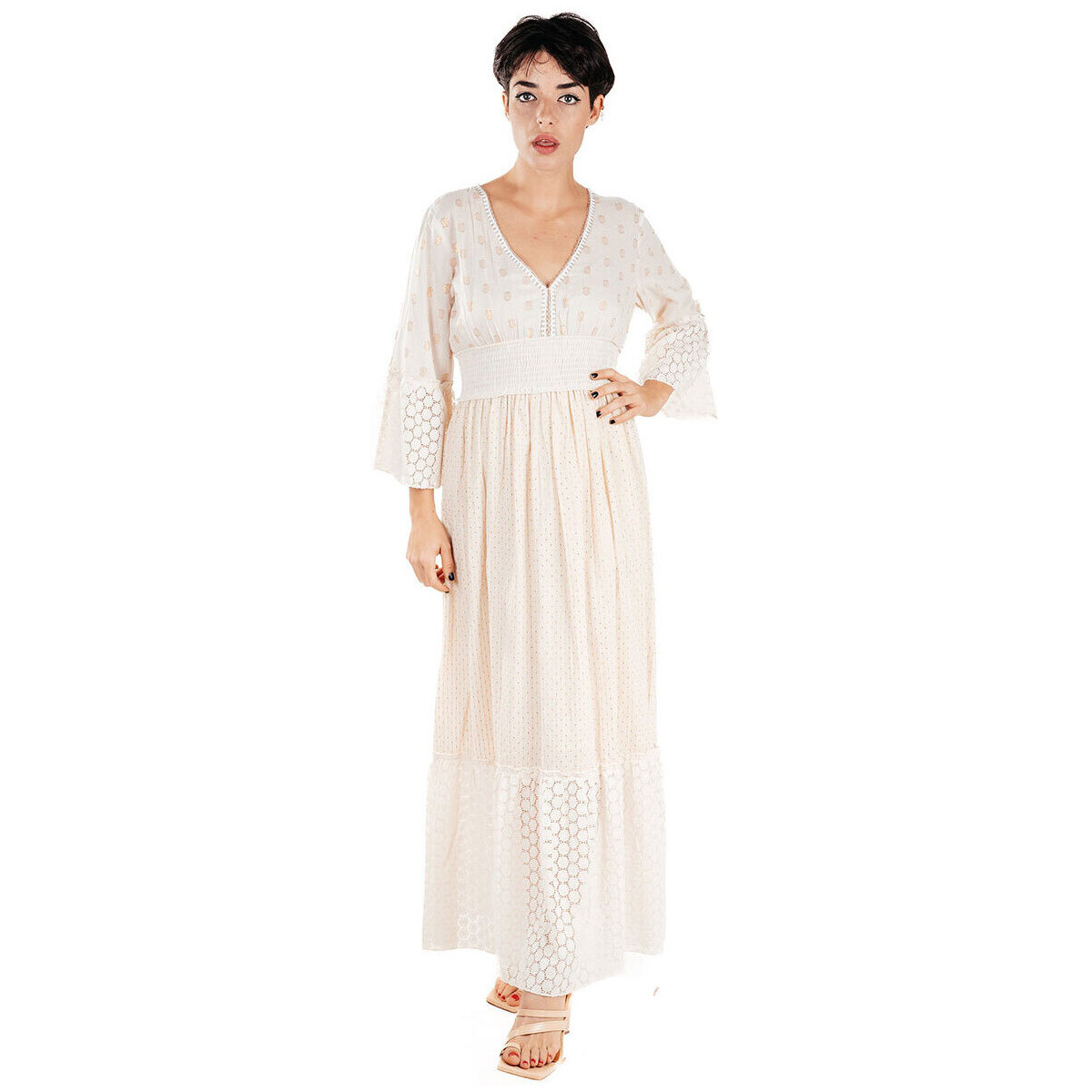 Υφασμάτινα Γυναίκα Μακριά Φορέματα Isla Bonita By Sigris Φόρεμα Midi Kaki