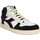 Παπούτσια Άνδρας Sneakers Diadora Magic Basket Demi Cut Cuir Velours Homme Noir Blanc Rouge Multicolour