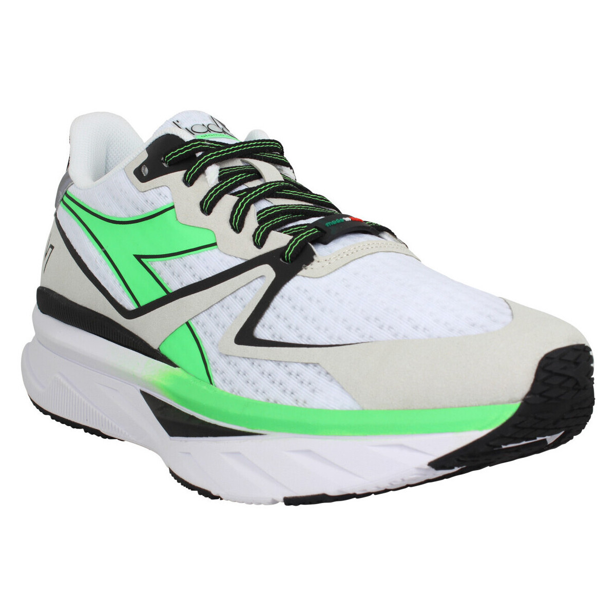 Sneakers Diadora Atomo V7000 Toile Homme White Fluo Green