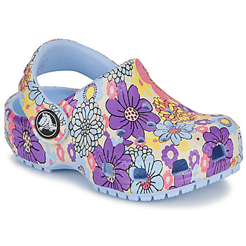 Παπούτσια Κορίτσι Σαμπό Crocs Classic Retro Floral Clog T Μπλέ / Multicolour