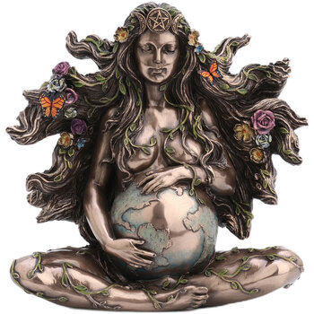 Σπίτι Αγαλματίδια και  Signes Grimalt Φιγούρα Θεά Gaia-Madre Silver